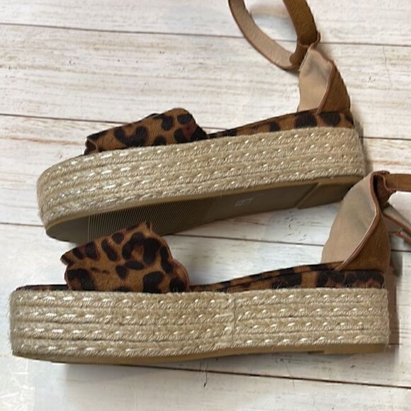 CCOCCI Women Leopard Print Platform Espadrille Sandal Size 5.5 - Picture 7 of 12